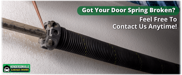 Broken Garage Door Spring Hendersonville TN